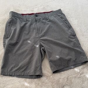 Classic Flat-Front Men's Gray Shorts